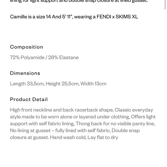 FENDI X SKIMS HIGH NECK BODYSUIT - Picture 5 of 5